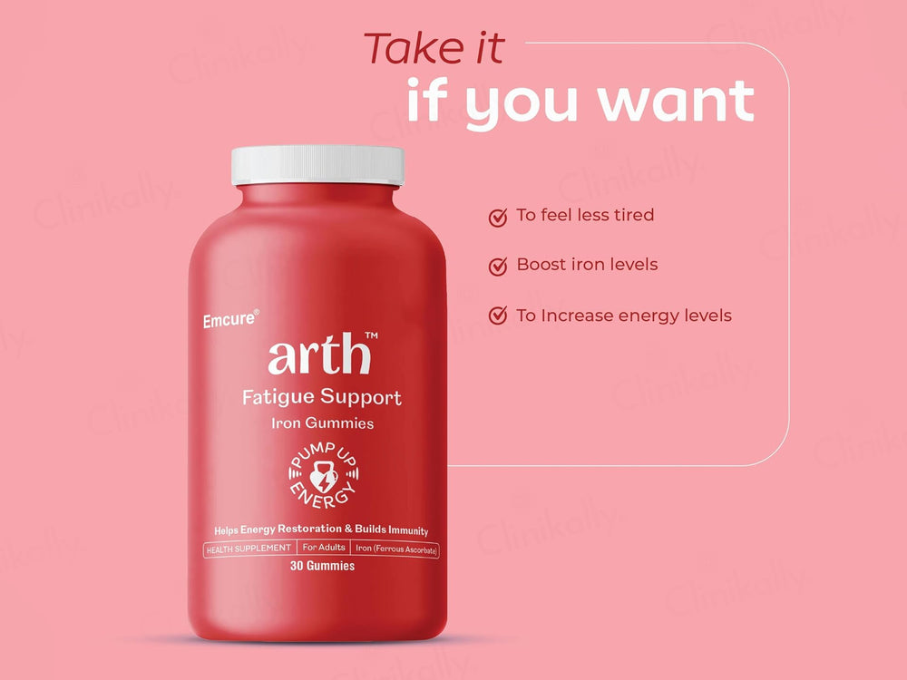 Arth Fatigue Support Health Supplement Gummies For Women