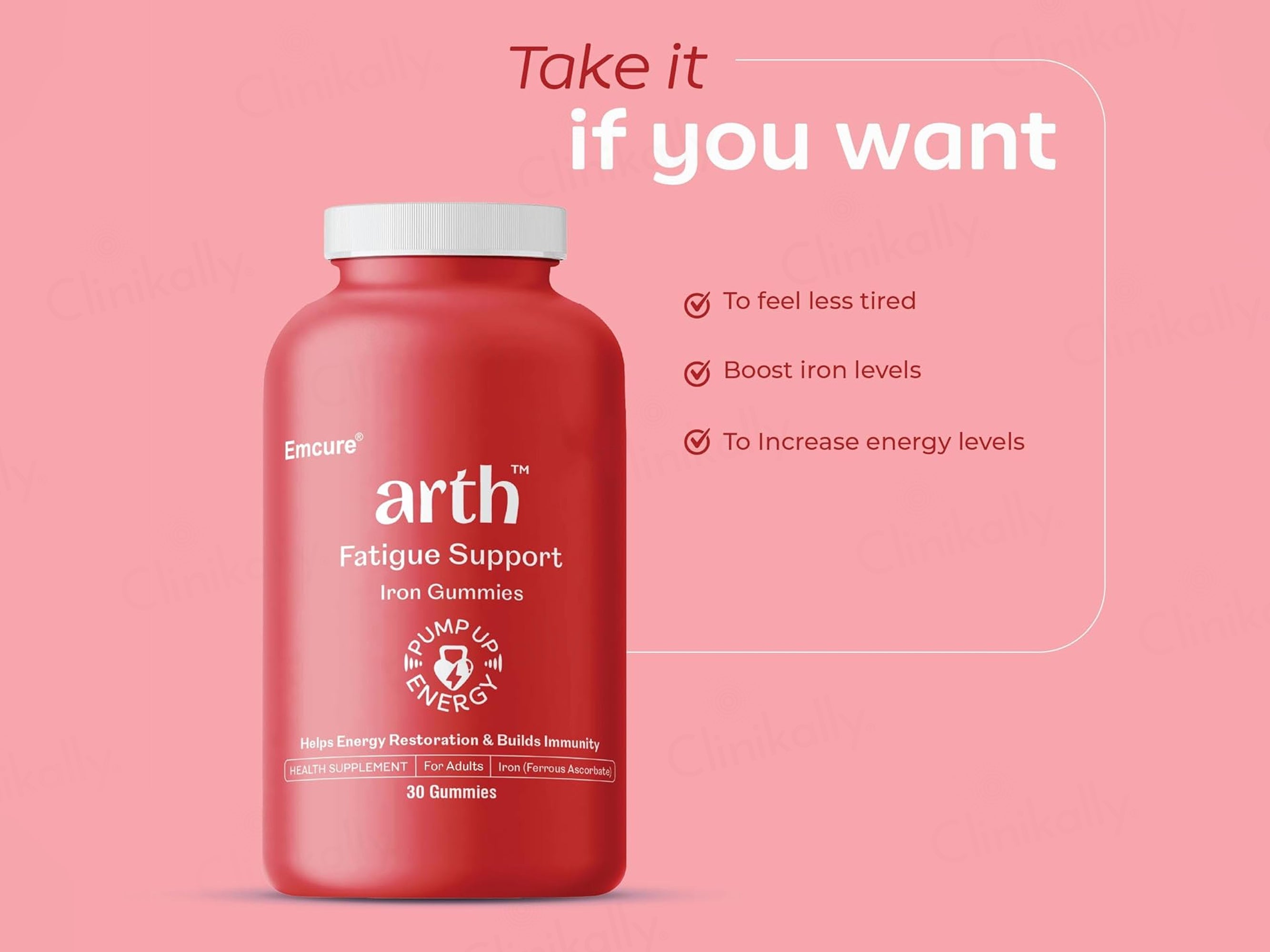 Arth Fatigue Support Health Supplement Gummies For Women