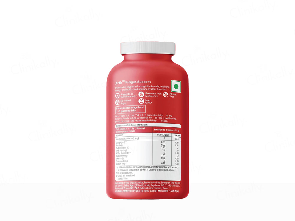 Arth Fatigue Support Health Supplement Gummies For Women