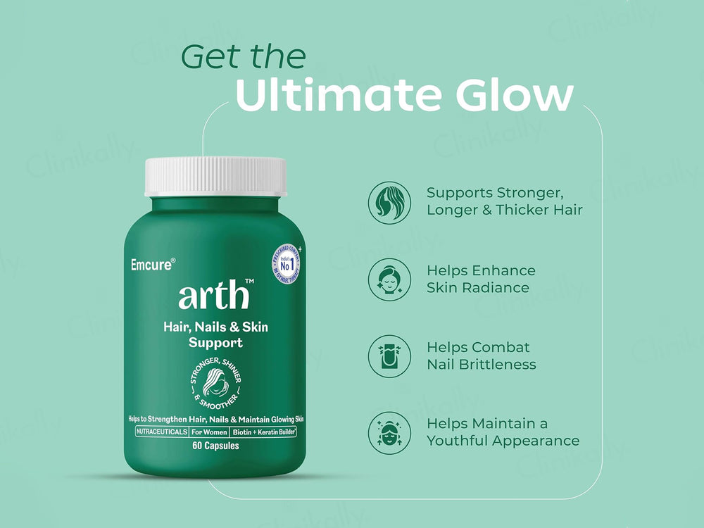 Arth Hair, Nails & Skin Support Nutraceutical Capsule For Women