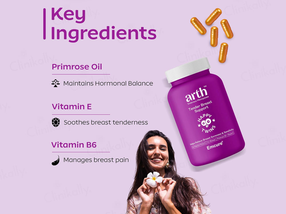 Arth Tender Breast Support Nutraceutical Capsule For Women