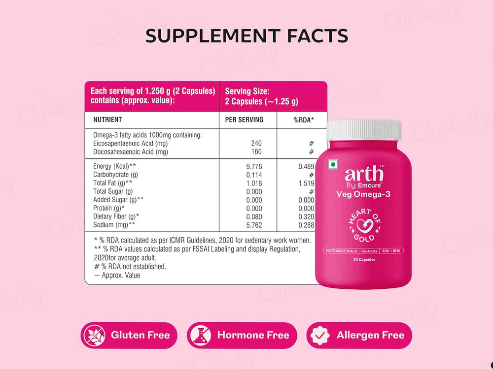Arth Veg Omega-3 Nutraceutical Capsule For Adults