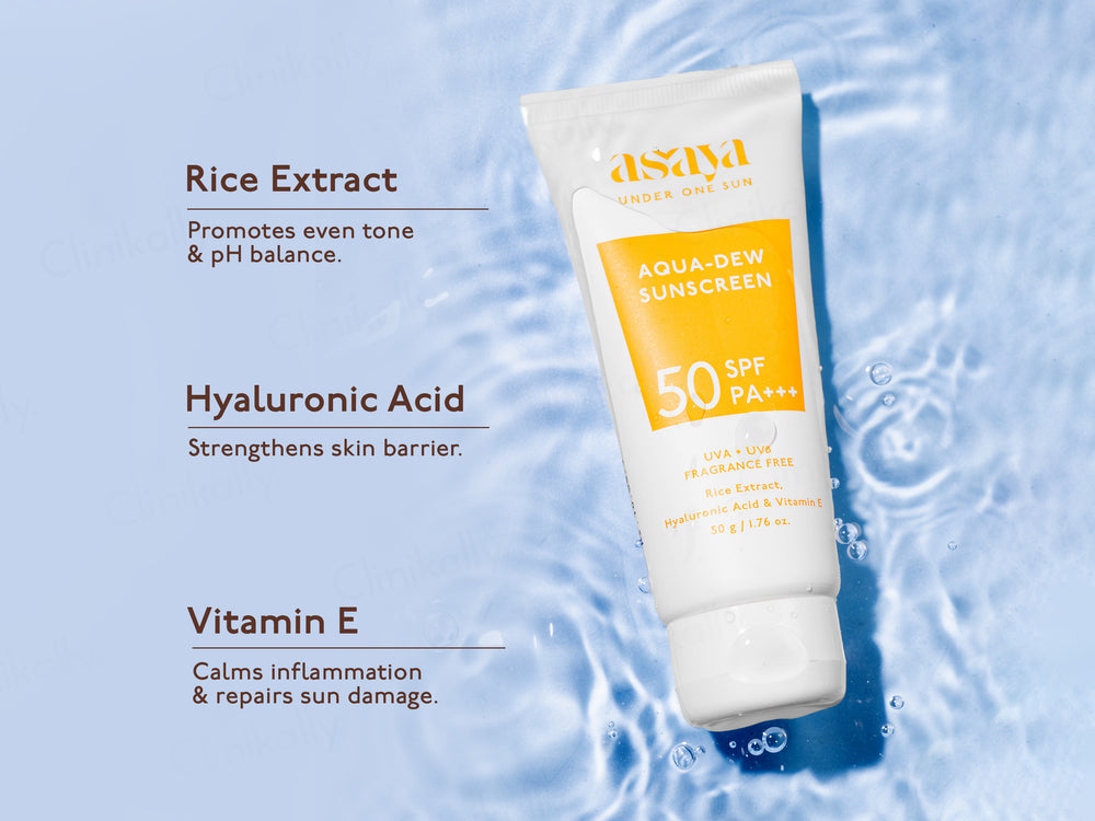 Asaya Under One Sun Aqua-Dew Sunscreen SPF 50 PA+++