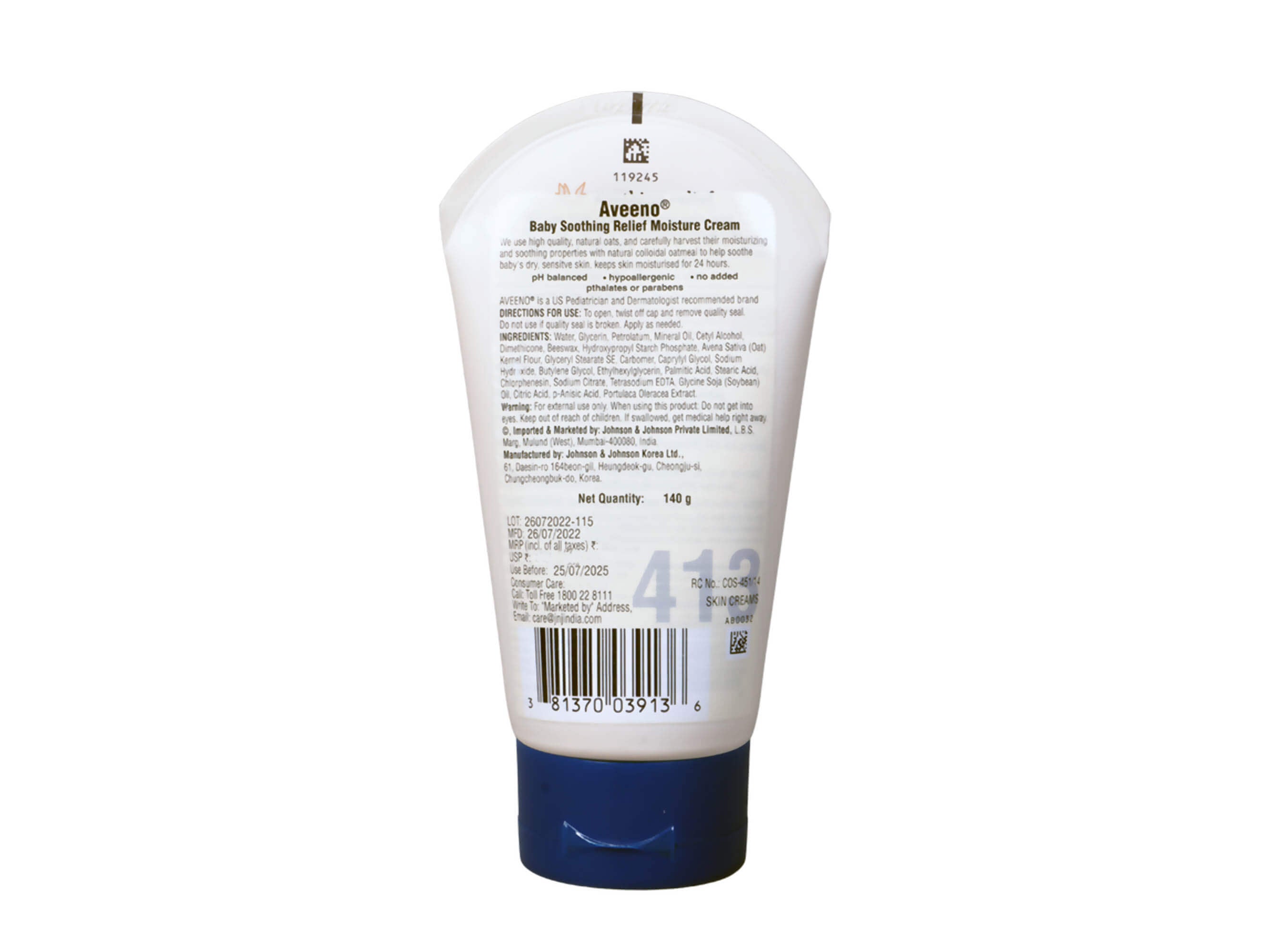 Aveeno Baby Moisture Cream - Clinikally