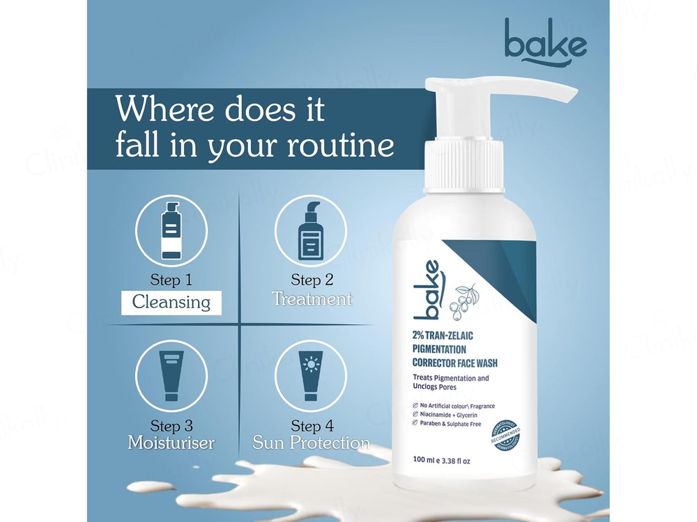 BAKE 2% Trans-Zelaic Pigmentation Corrector Face Wash
