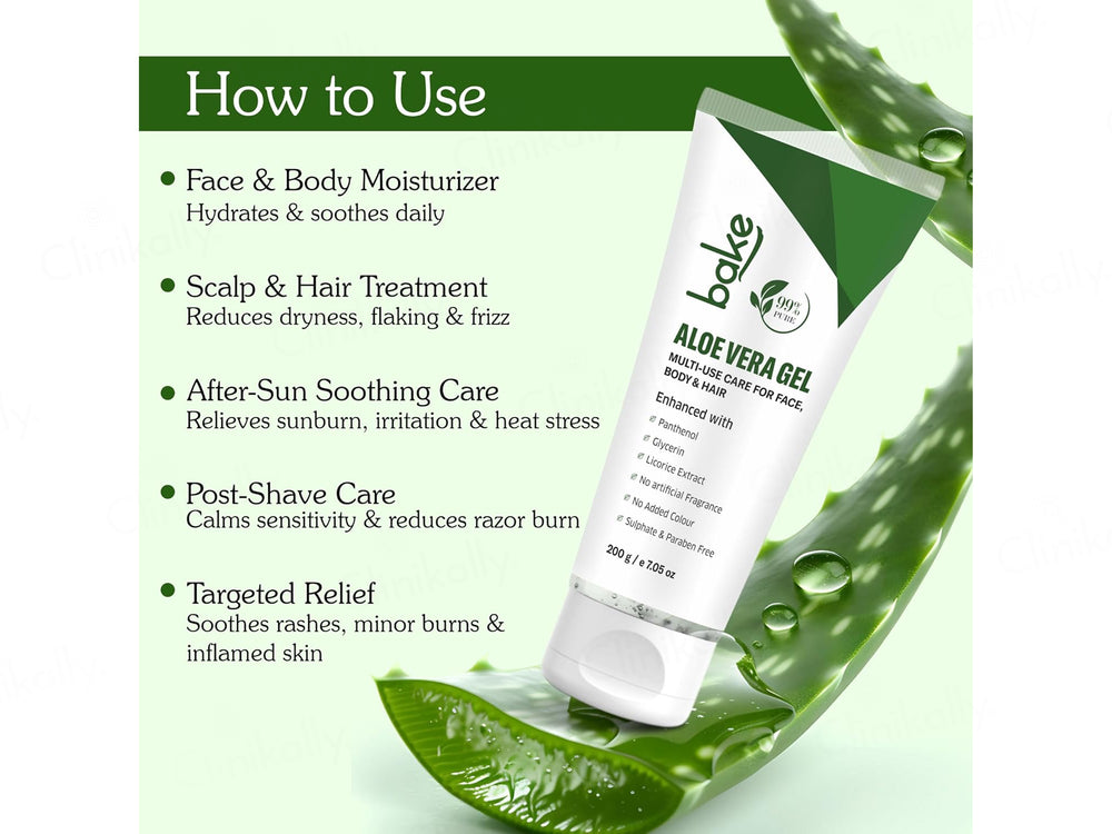 BAKE 99% Pure Multi-Use Aloe Vera Gel