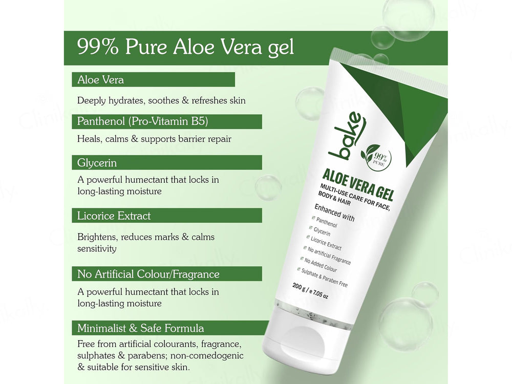 BAKE 99% Pure Multi-Use Aloe Vera Gel