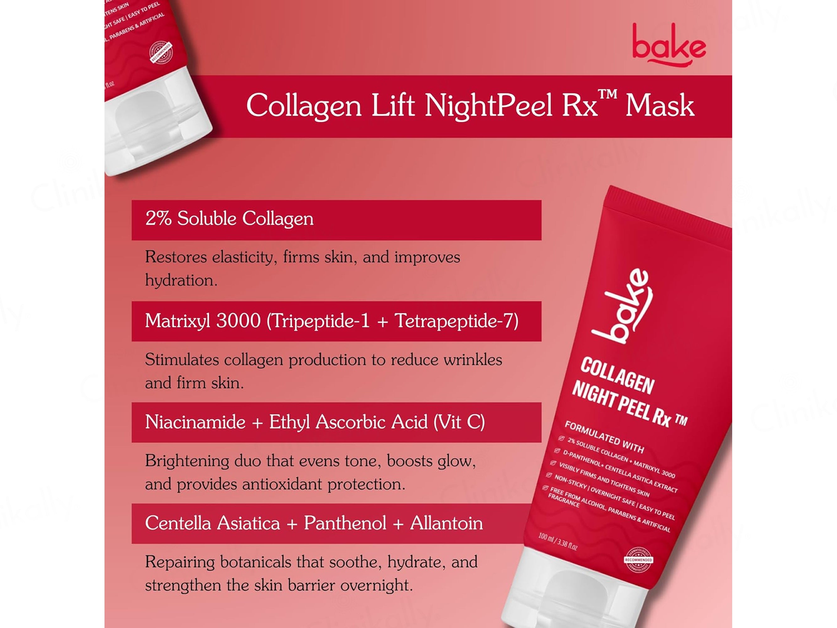 BAKE Collagen Night Peel Mask Rx Face Mask