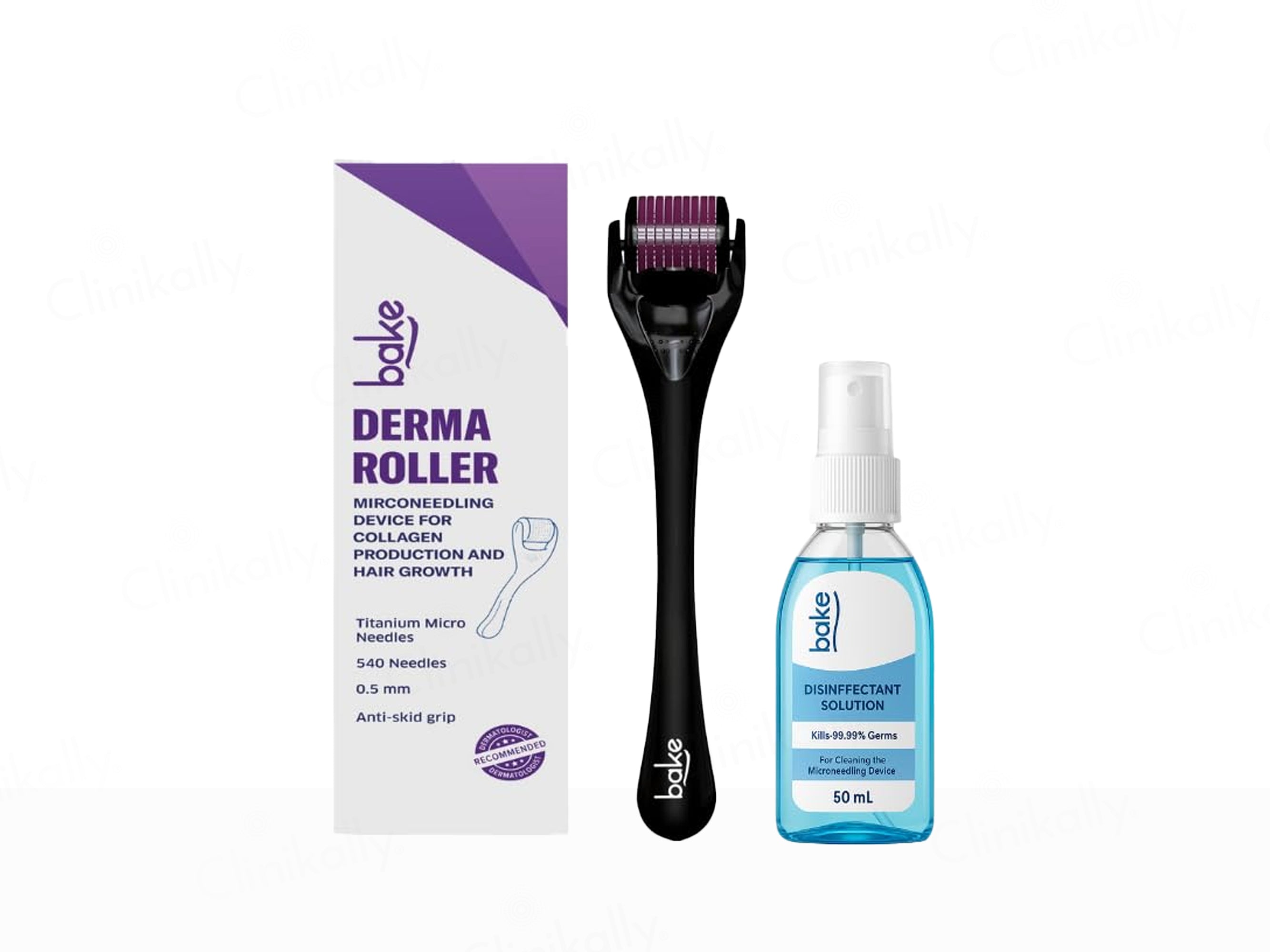 BAKE Derma Roller Microneedling Device For Collagen Production and Hair Growth