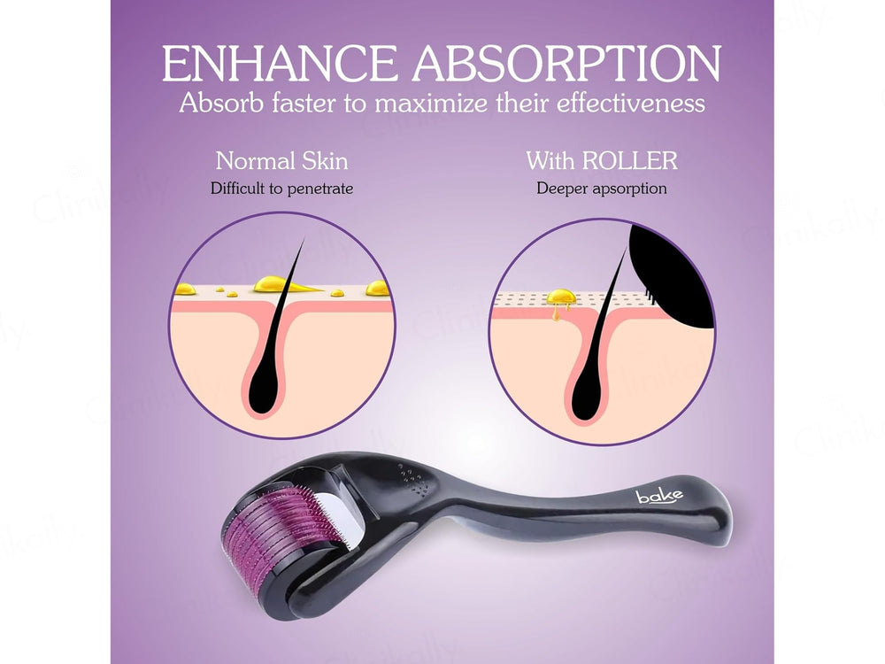 BAKE Derma Roller Microneedling Device For Collagen Production and Hair Growth