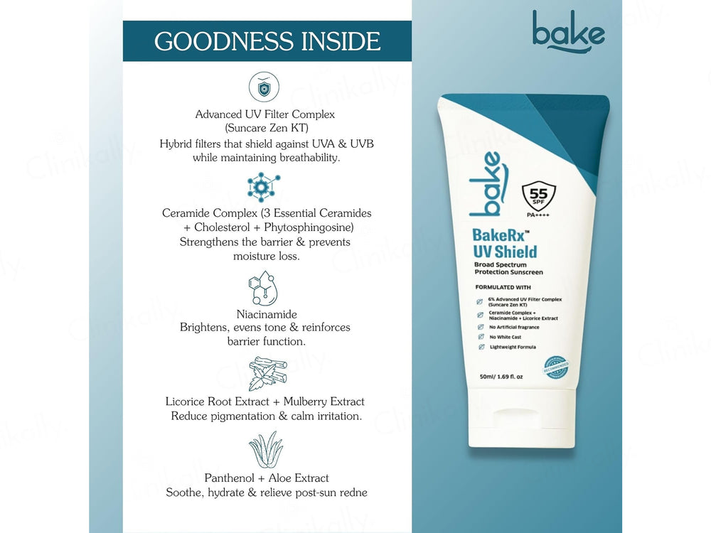 BAKE Rx UV Shield Sunscreen SPF 55 PA+++