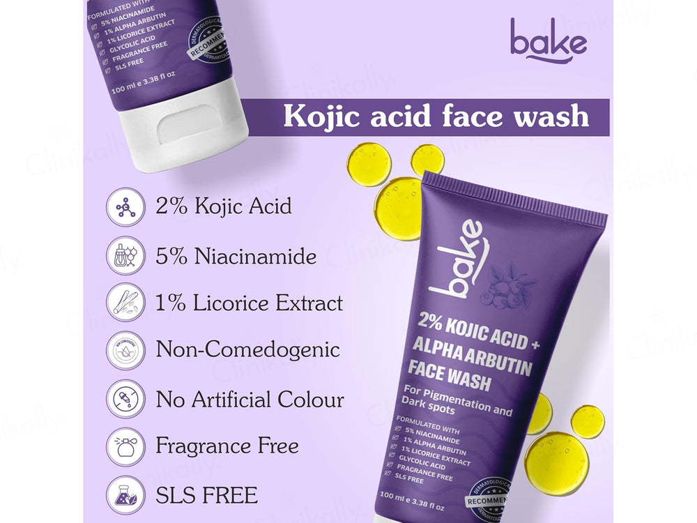 Bake 2% Kojic Acid + Alpha Arbutin Facewash