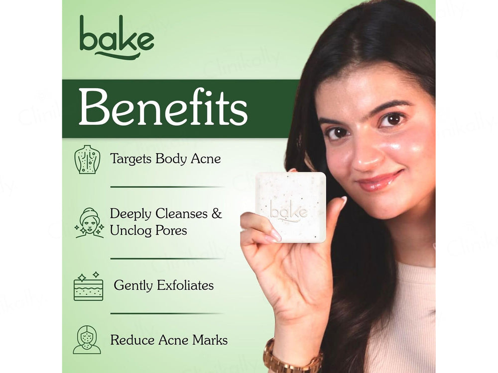 Bake 2% Salicylic Acid + Benzoyl Peroxide Body Acne Clearing Soap (Pack Of 2)