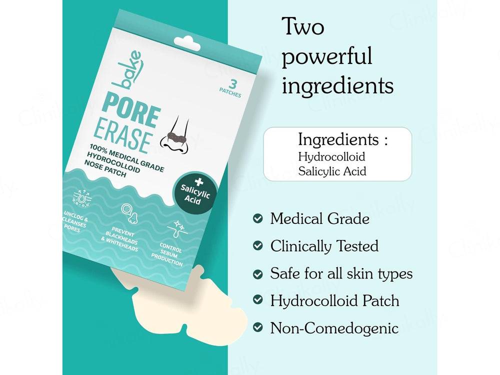 Bake Salicylic Acid Pore Erase Hydrocolloid Nose Patch