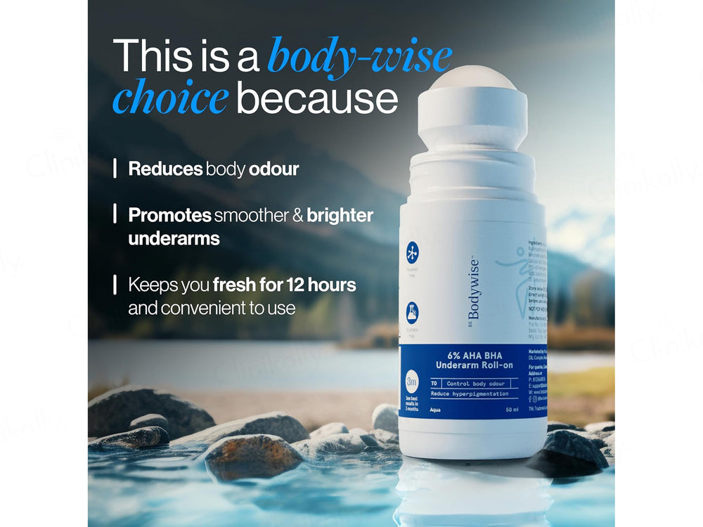 Be Bodywise 6% AHA BHA Underarm Roll-On (Aqua)