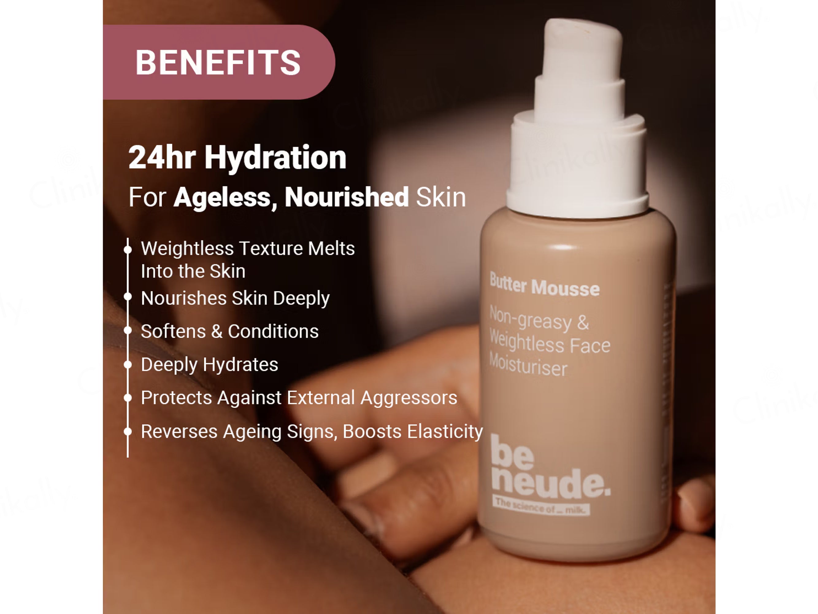 Be Neude Butter Mousse Non-greasy & Weightless Face Moisturiser