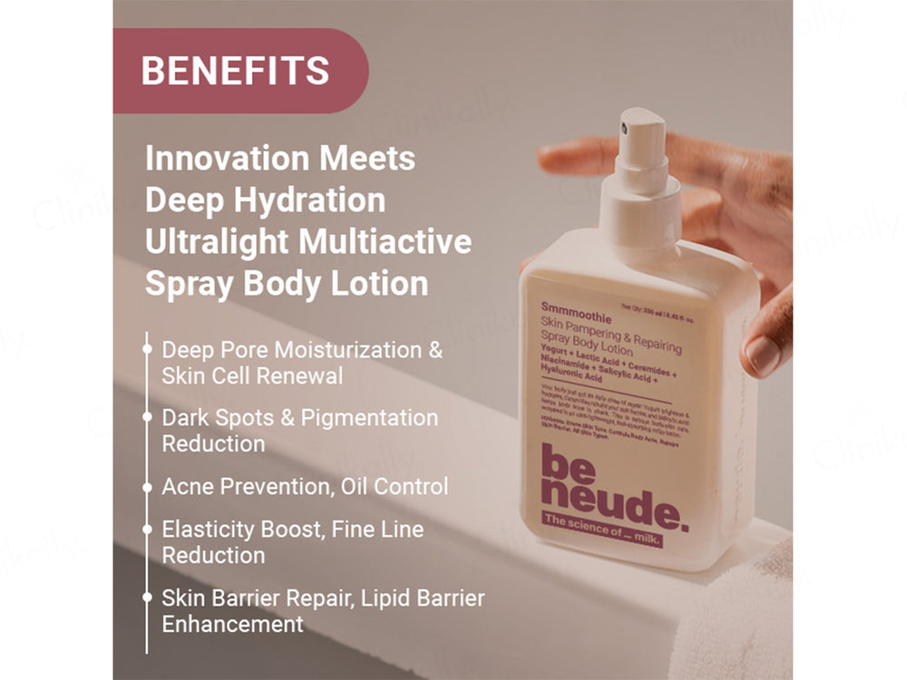 Be Neude Smmmoothie Ultimate Skin Pampering & Repairing Spray Body Lotion