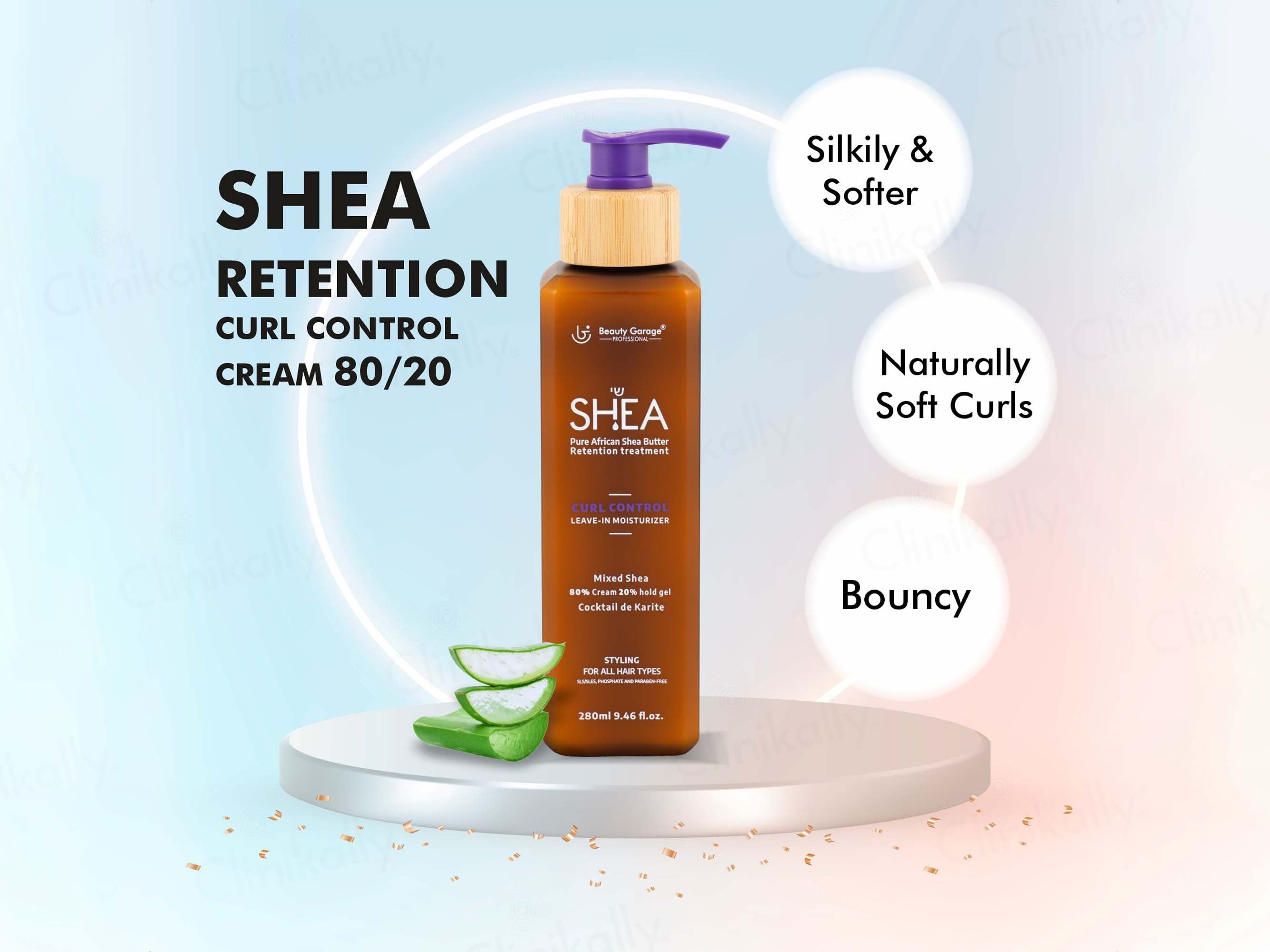 Beauty Garage Pure African Shea Butter Retention Treatment Curl Control Leave-In Moisturizer (80/20)