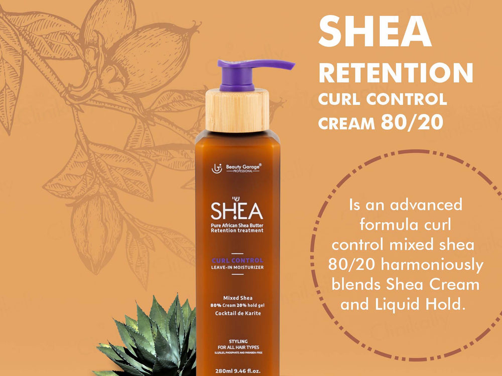 Beauty Garage Pure African Shea Butter Retention Treatment Curl Control Leave-In Moisturizer (80/20)