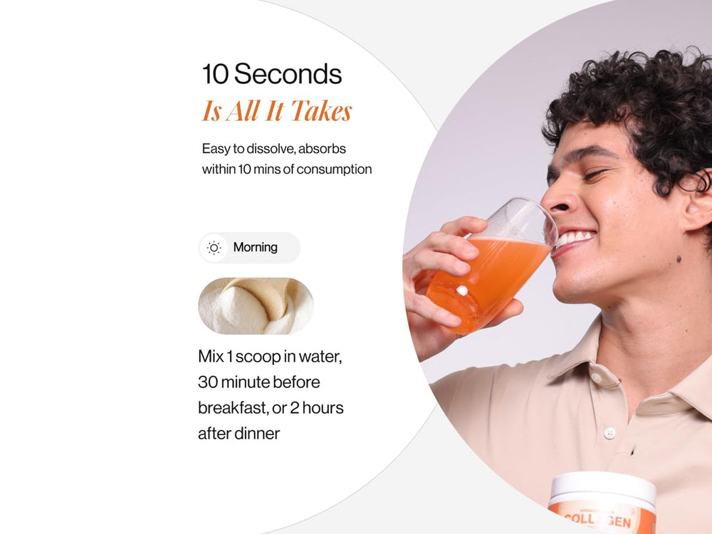 Beautywise Advanced Marine Collagen Peptides For Skin, Hair & Nails - Mango Peach Flavour