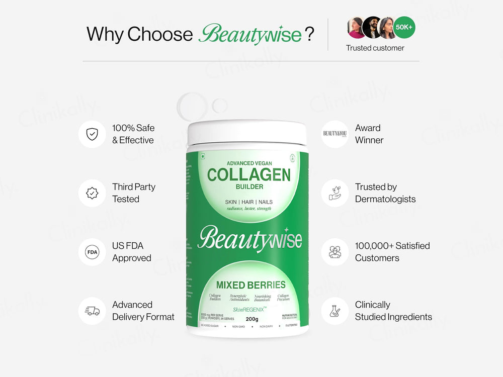 Beautywise Advanced Vegan Collagen Builder Powder - Mixed Berries Flavour