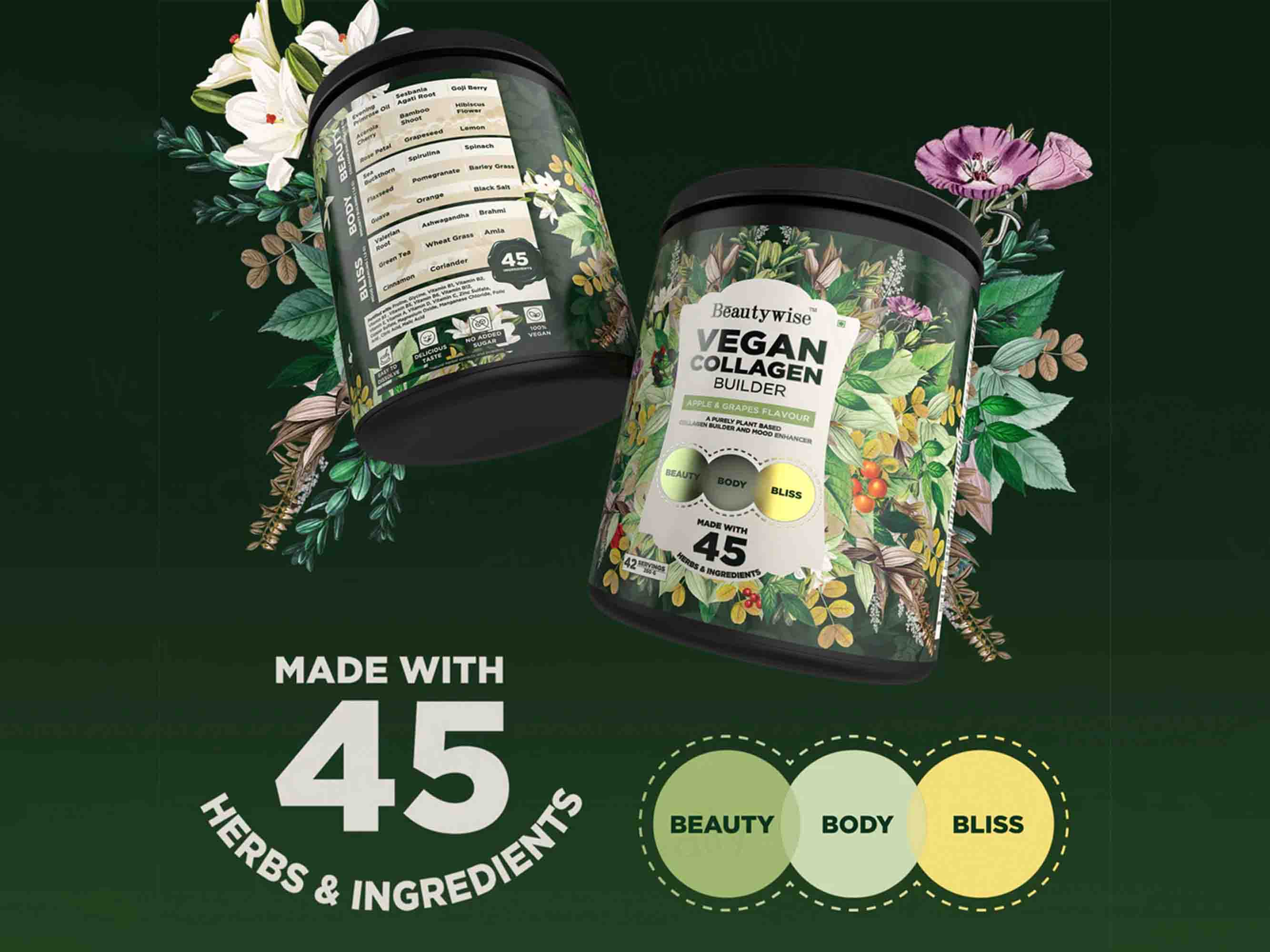 Beautywise Vegan Collagen Builder Powder - Clinikally