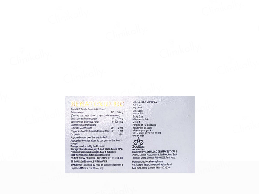 Beratoxid-HC Soft Gelatin Capsule