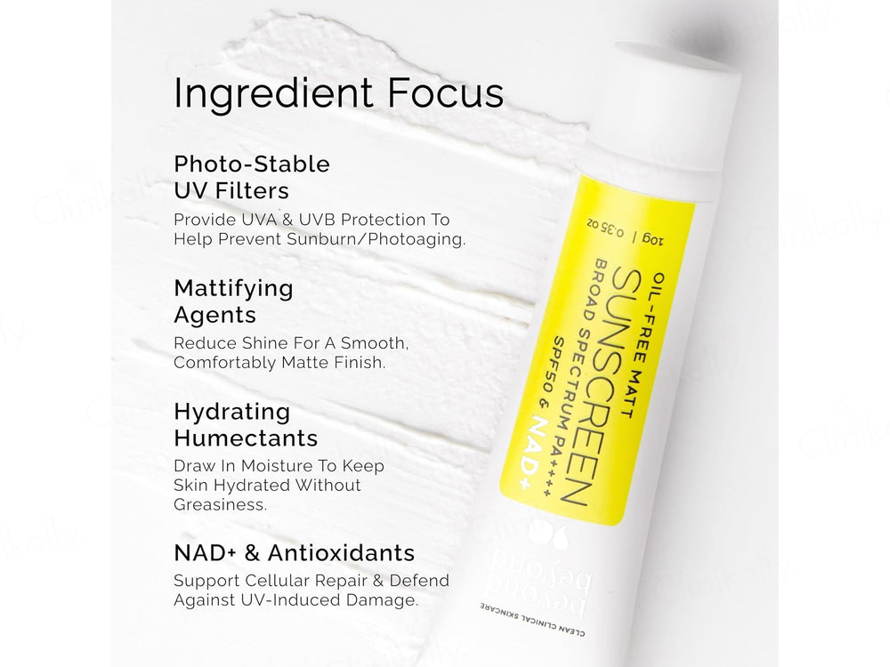 Beyond Beyond NAD+ Oil-Free Matte Sunscreen SPF 50 PA++++