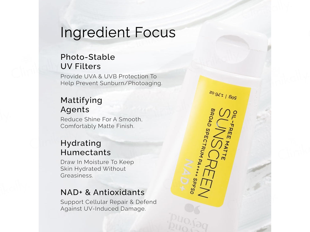 Beyond Beyond NAD+ Oil-Free Matte Sunscreen SPF 50 PA++++