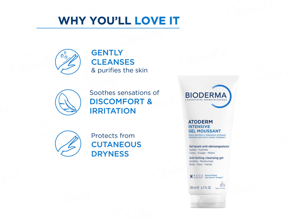 Bioderma Atoderm Intensive Gel Moussant Anti-Itching Cleansing Gel
