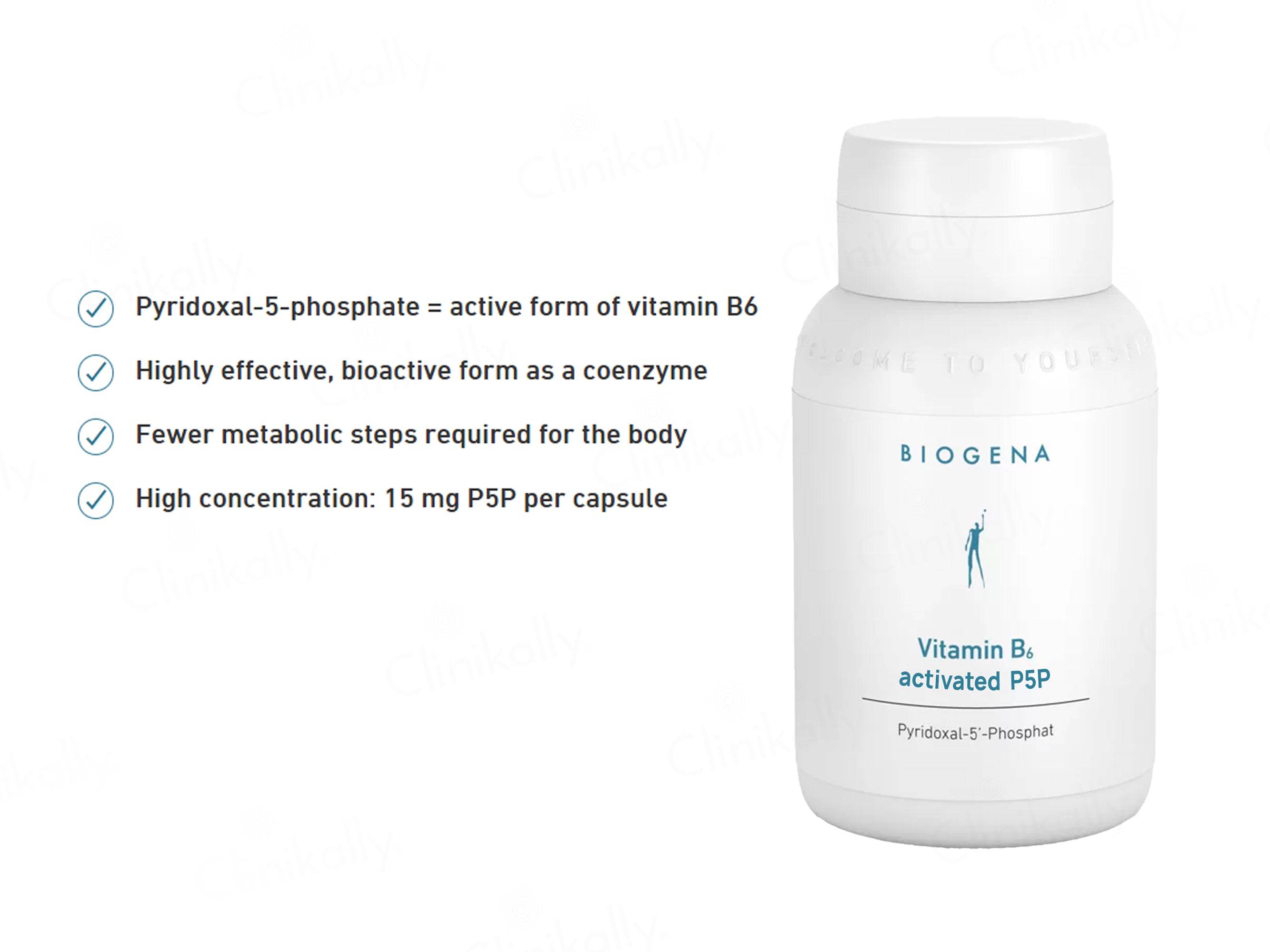 Biogena Vitamin B6 Activated P5P Food Supplement Capsule