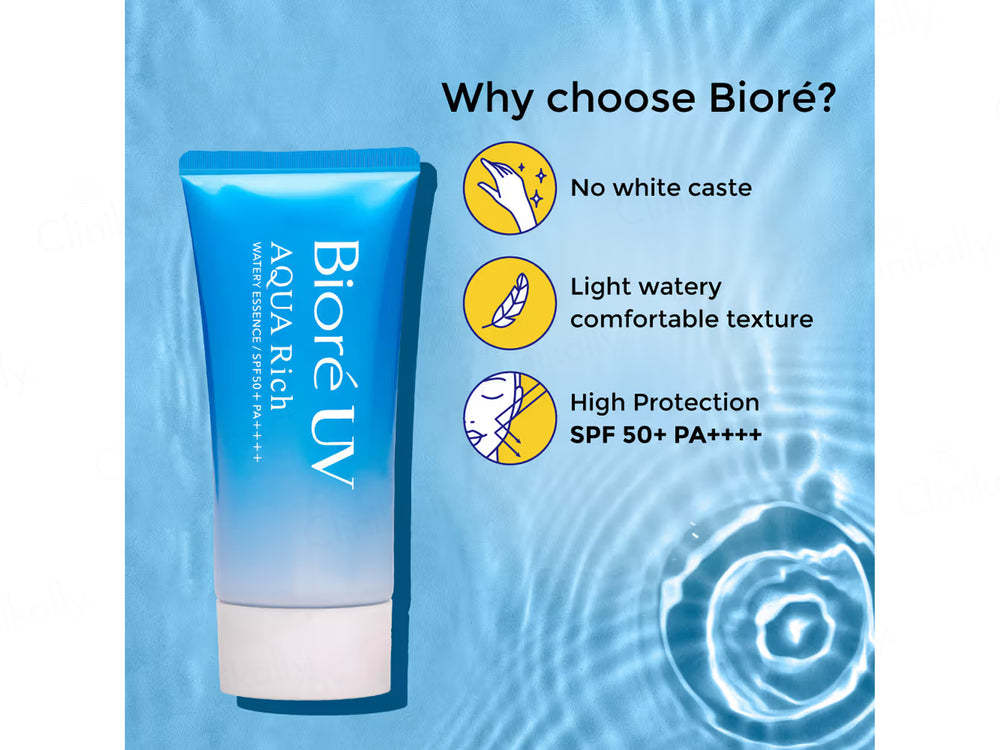 Biore UV Aqua Rich Watery Essence Ultra Lightweight Sunscreen SPF 50+ PA++++