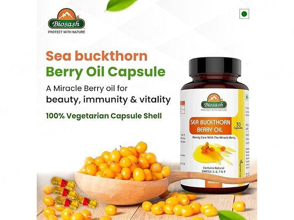 Biosash Sea Buckthorn Berry Oil Capsules