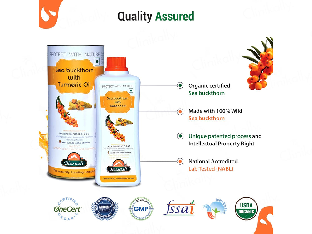 Biosash Sea Buckthorn Juice With Turmeric Oil