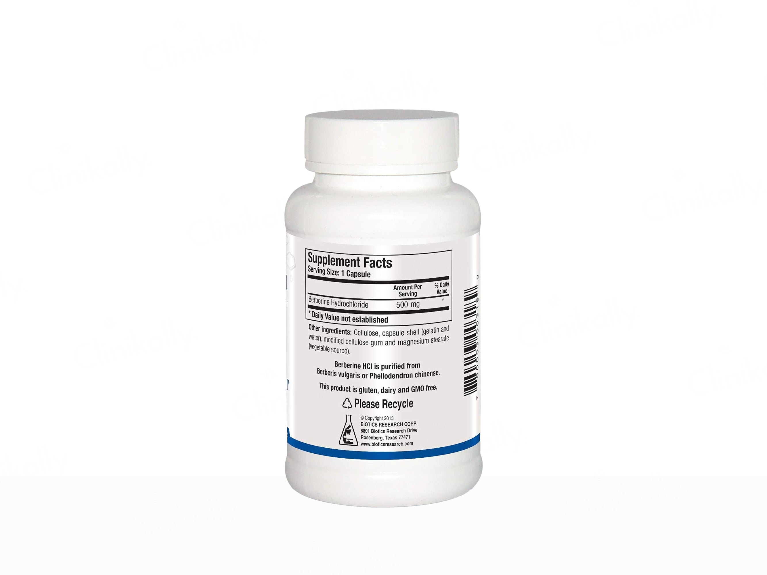 Biotics Research Berberine HCl Dietary Supplement Capsule