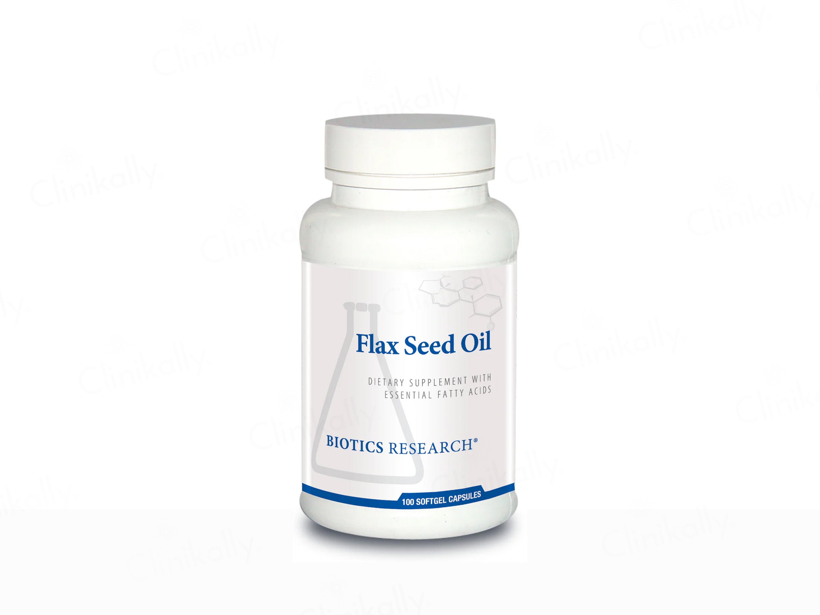 Biotics Research Flax Seed Oil Dietary Supplement Softgel Capsule