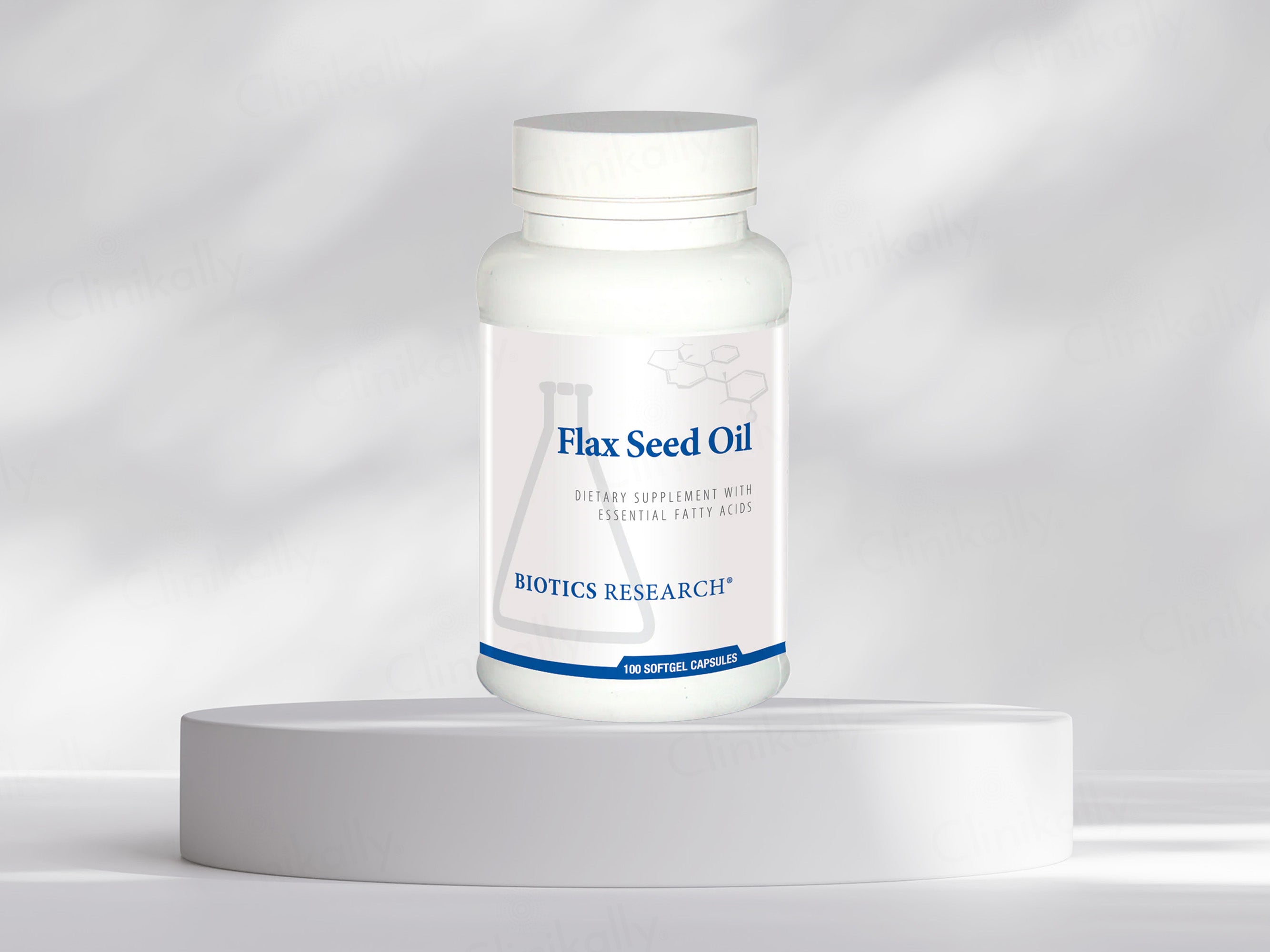 Biotics Research Flax Seed Oil Dietary Supplement Softgel Capsule