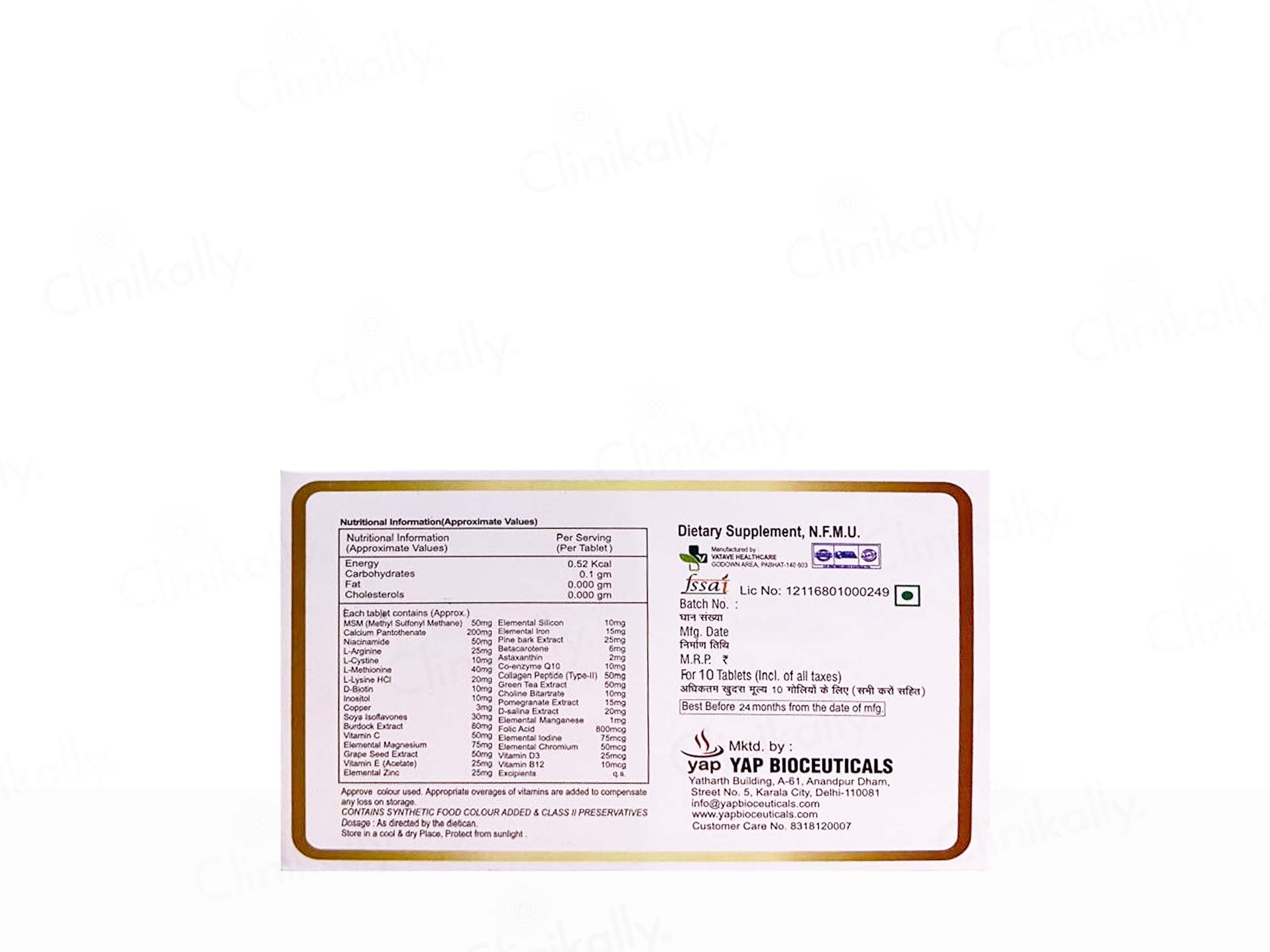 Biotiyap Tablet For Skin, Hair And Nail