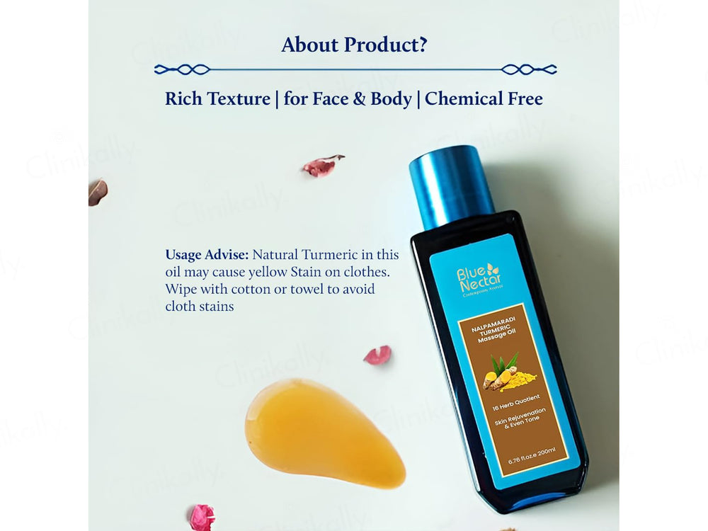 Blue Nectar Nalpamaradi Turmeric Massage Oil