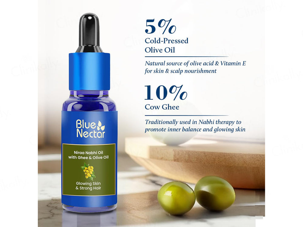 Blue Nectar Niraa Nabhi Oil With Ghee & Olive Oil
