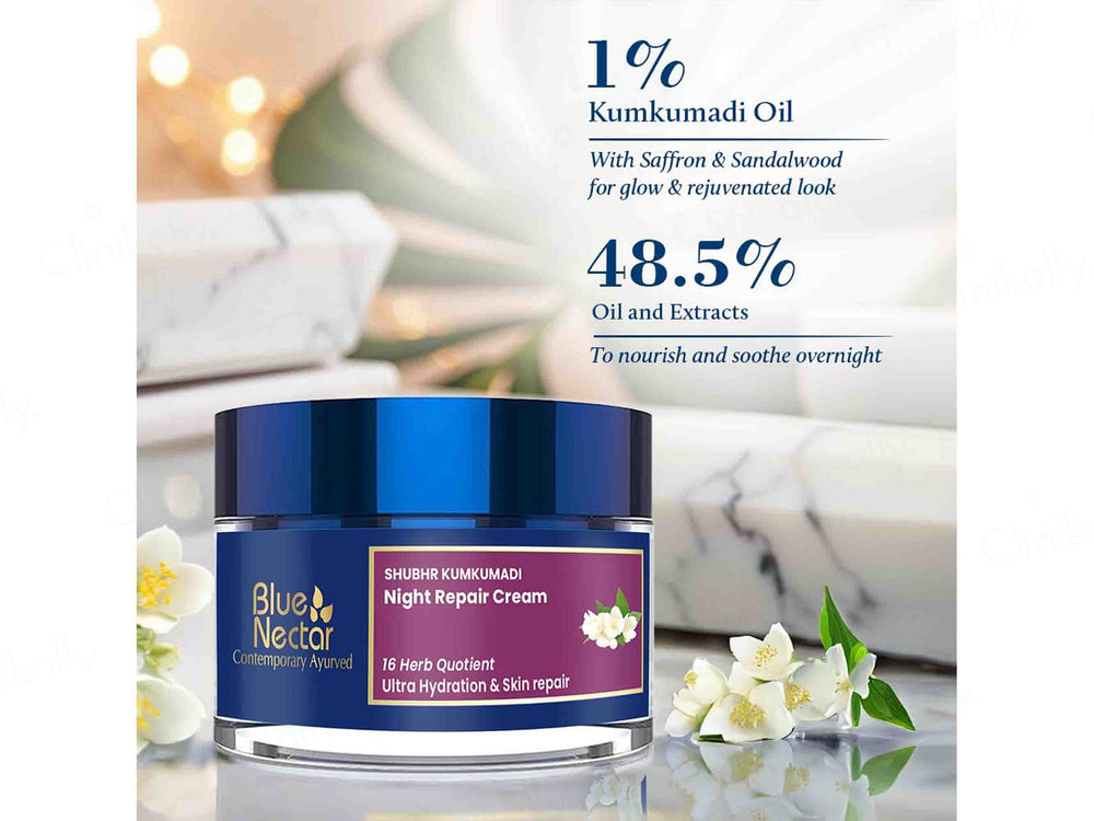 Blue Nectar Shubhr Kumkumadi Night Cream For Women