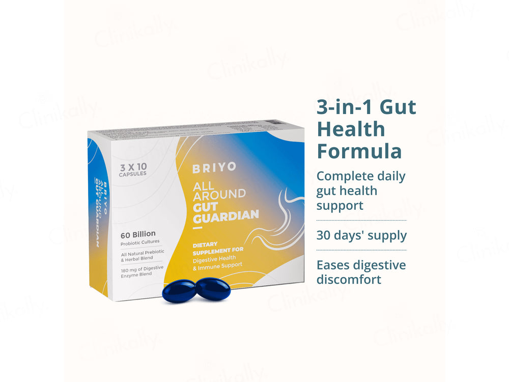 Briyo All Around Gut Guardian 60 Billion CFU Dietary Supplement Capsule