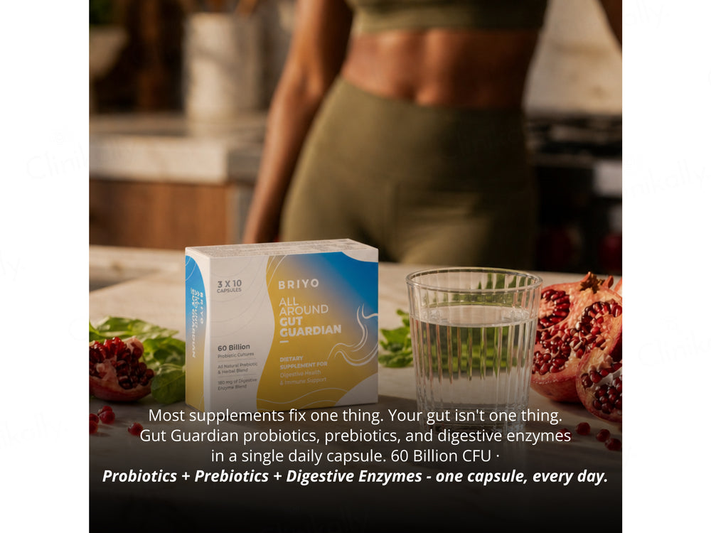 Briyo All Around Gut Guardian 60 Billion CFU Dietary Supplement Capsule