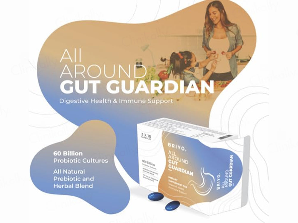 Briyo All Around Gut Guardian 60 Billion CFU Dietary Supplement Capsule