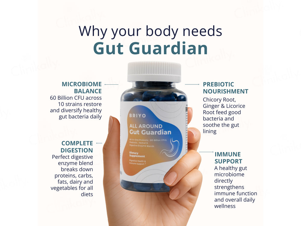 Briyo All Around Gut Guardian 60 Billion CFU Dietary Supplement Capsule