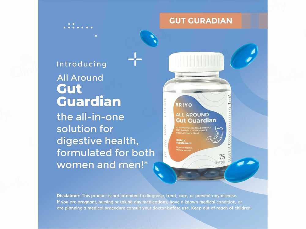 Briyo All Around Gut Guardian 60 Billion CFU Dietary Supplement Capsule