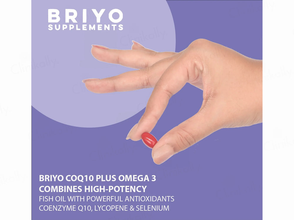 Briyo Coenzyme Q-10 + Omega-3 Dietary Supplement Softgel Capsule