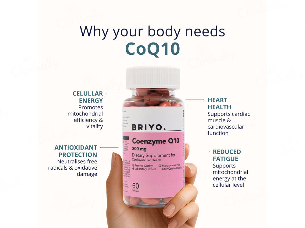 Briyo Coenzyme Q10 200 mg Dietary Supplement Capsule