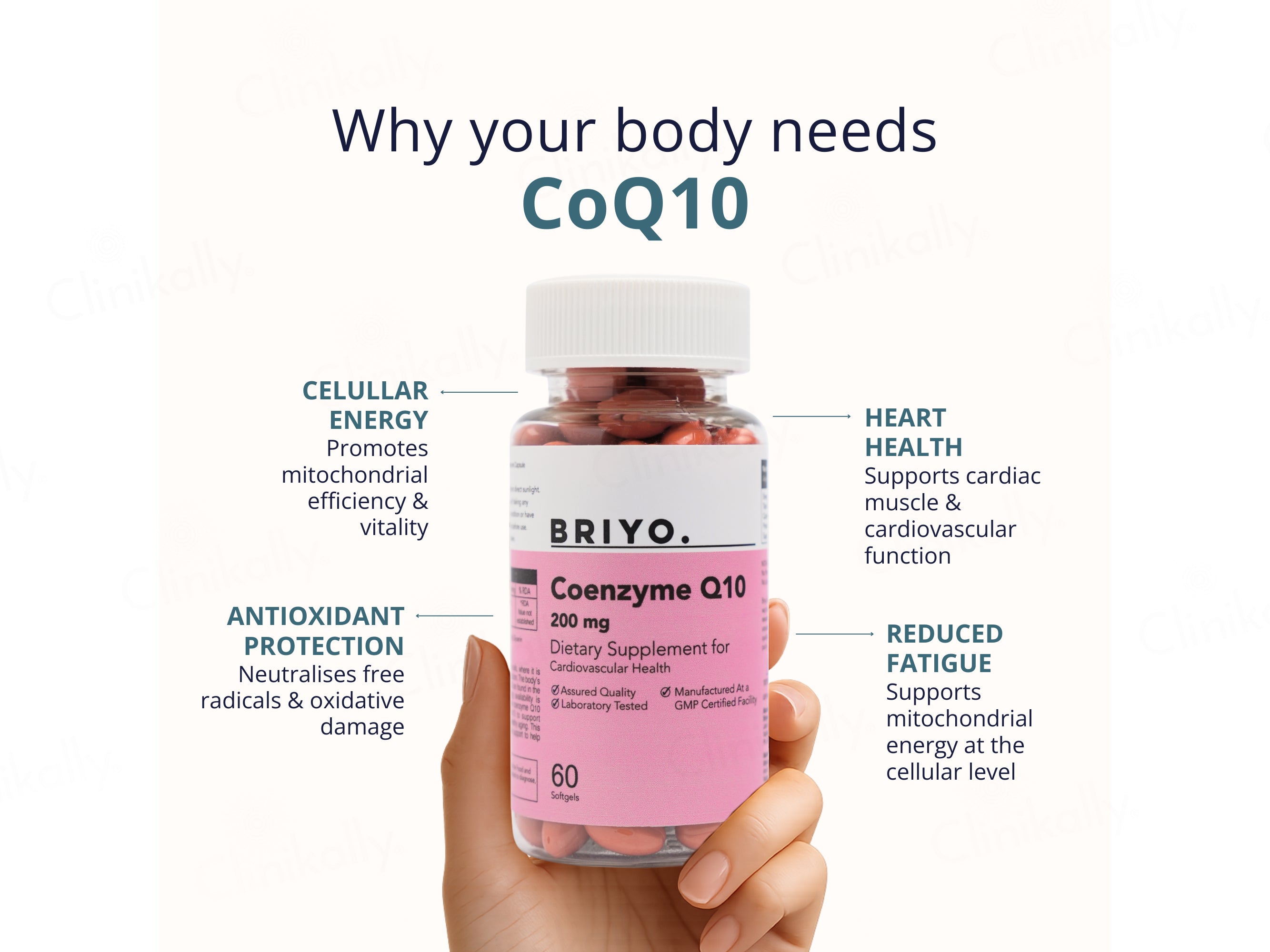 Briyo Coenzyme Q10 200 mg Dietary Supplement Capsule