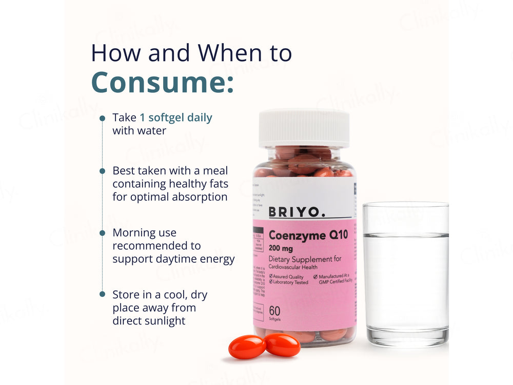 Briyo Coenzyme Q10 200 mg Dietary Supplement Capsule